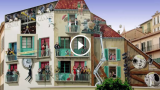 Artista francese trasforma noiosi edifici in colorate scene piene di vita