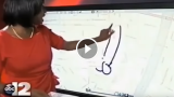 In diretta TV reporter disegna il TRAFFICO sulla mappa  😃 😃 😃 😃