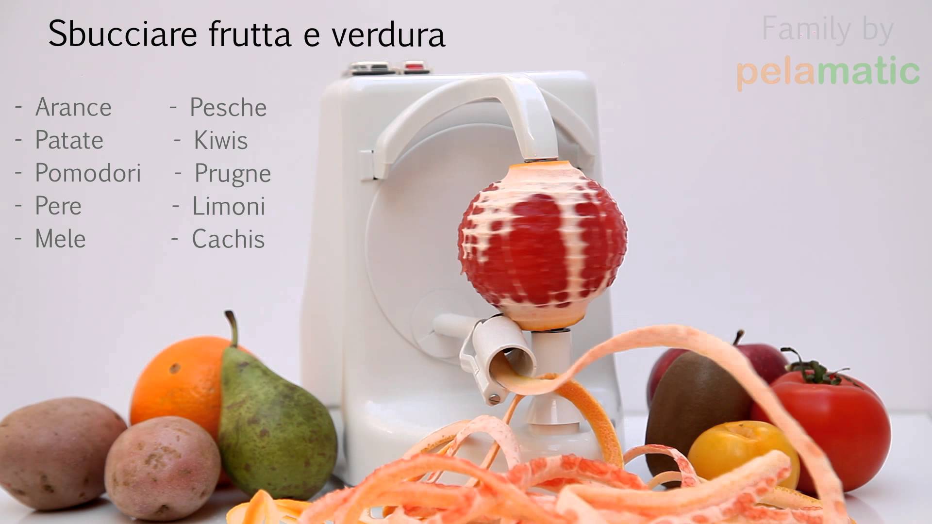 Un oggetto che sbuccia qualsiasi frutta e ortaggio