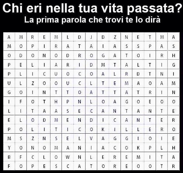 CHI ERI NELLA TUA VITA PASSATA